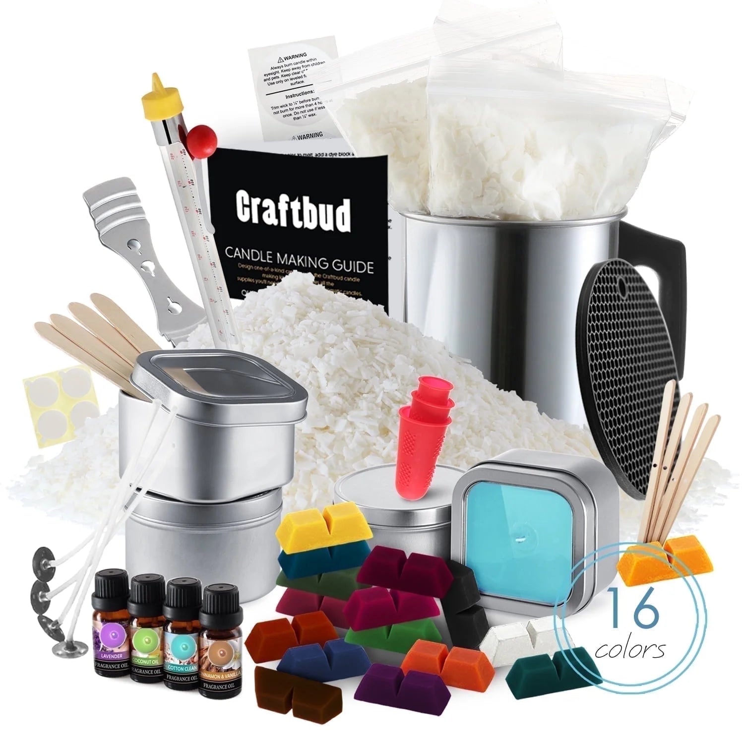 Ultimate Soy Wax Candle Making Kit - Perfect for Adults & Kids with 2LB Premium Candle Wax Supplies