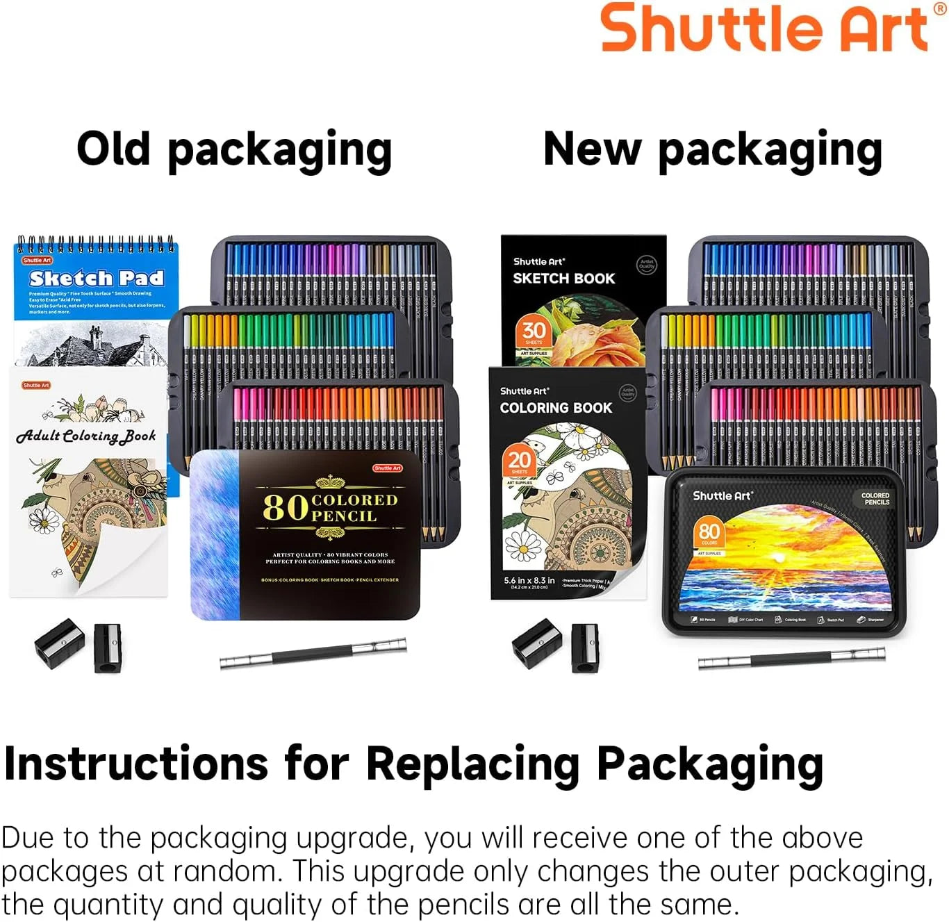 80 Vibrant Colored Pencils Set with Soft Core, Coloring Book, Sketch Pad & Sharpener - Perfect for Adult Coloring, Sketching & Drawing!