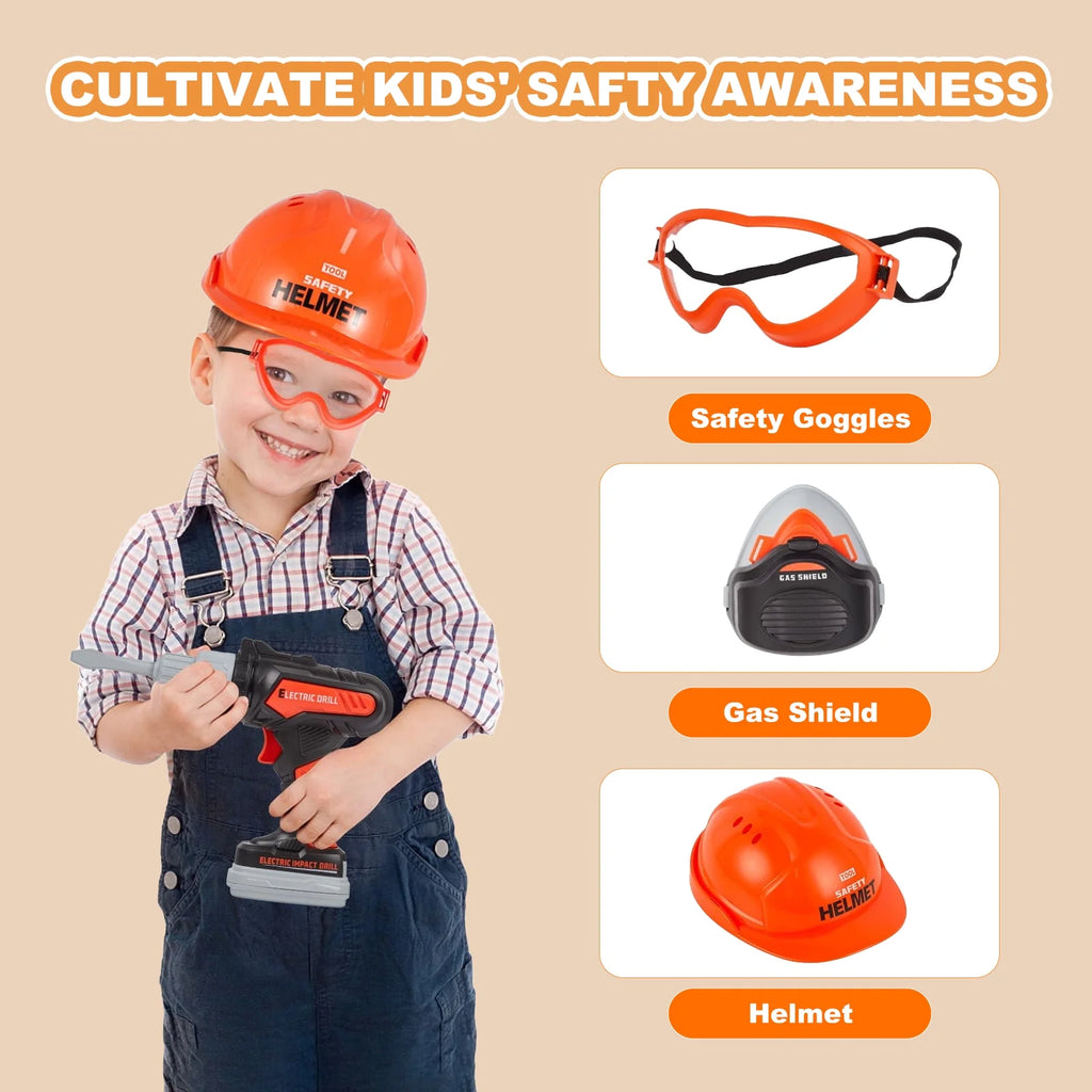 Ultimate 32PCS Kids Tool Set - Fun Pretend Play with Electronic Drill & Construction Kits - Perfect Christmas Gift for Ages 3-8!